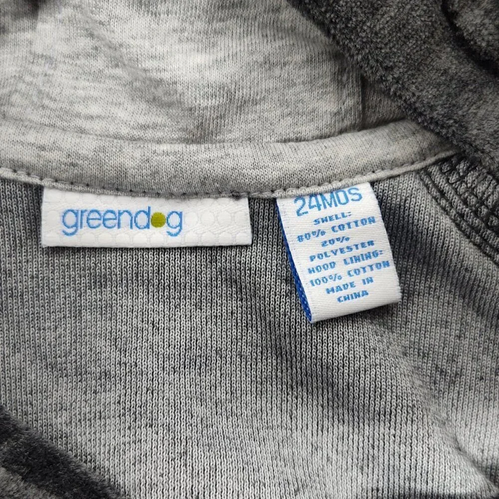 Green Dog Charcoal Grey Y2K Cotton/Polyester Track Suit Kids 24 Months NWT